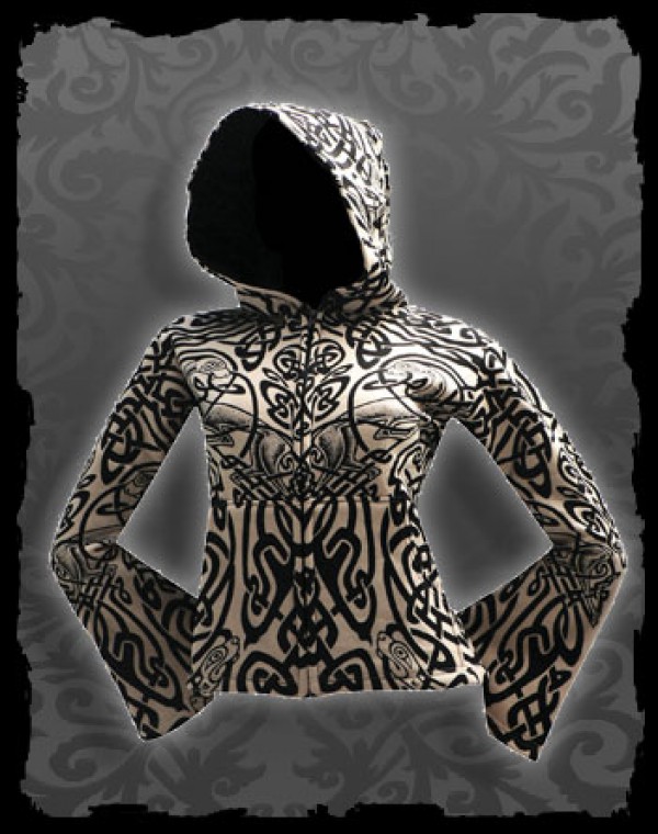 Jacket Girl Fullprint Dwarfhood - Celtic Tribal print Nr.208